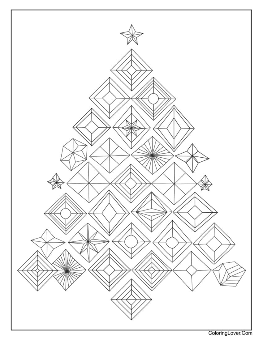 Geometric Christmas tree