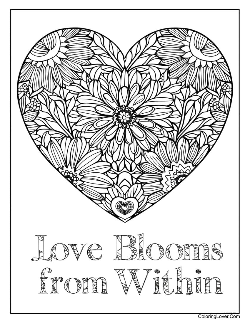 Heart shaped floral pattern