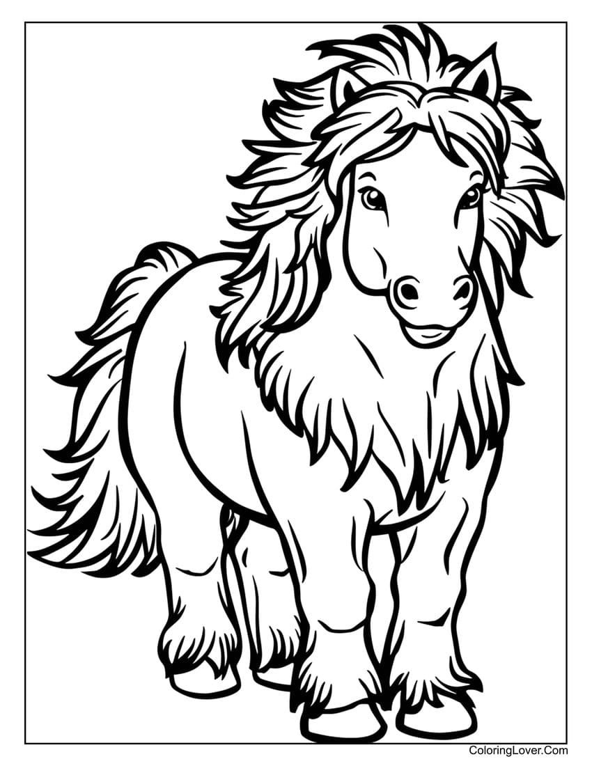 Icelandic Horse Coloring Page