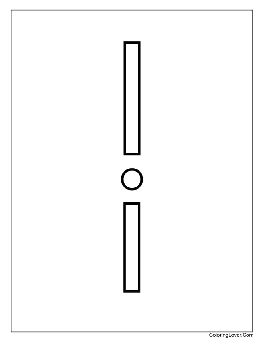 Letter "I" uppercase and lowercase coloring page