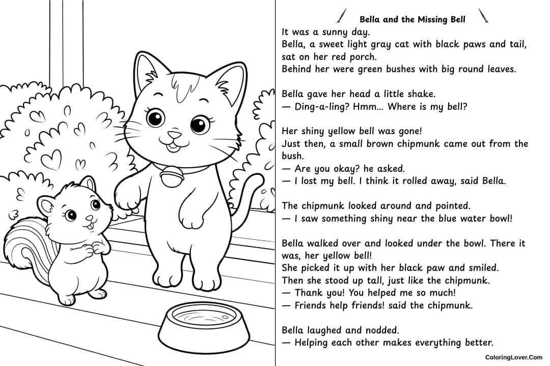 Bella and the Missing Bell Coloring Page