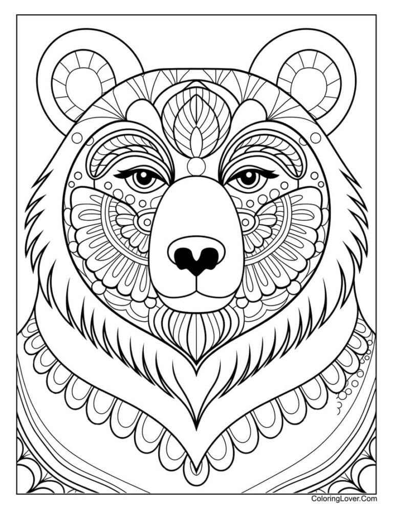 42 Bear Coloring Pages (Free Printables for All Ages)