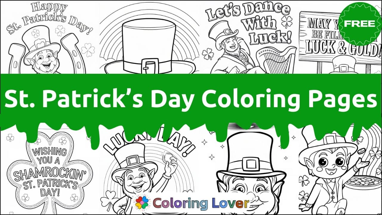 St. Patrick’s Day Coloring Pages: Free Printables for All Ages