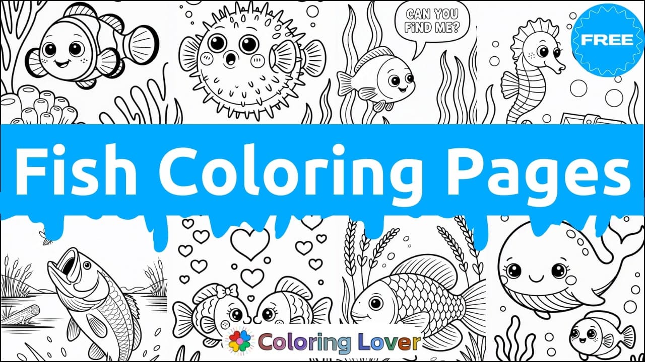 Fish Coloring Pages: Free Printables for All Ages