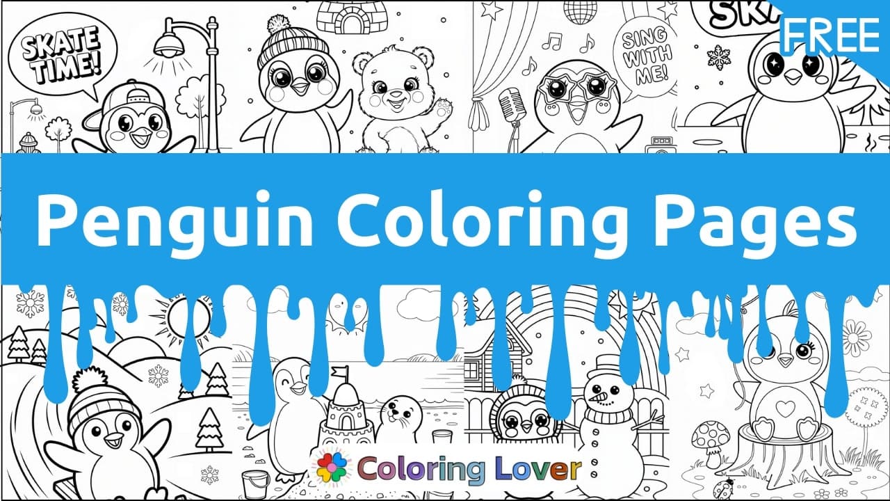 Penguin Coloring Pages: Free Printables for All Ages