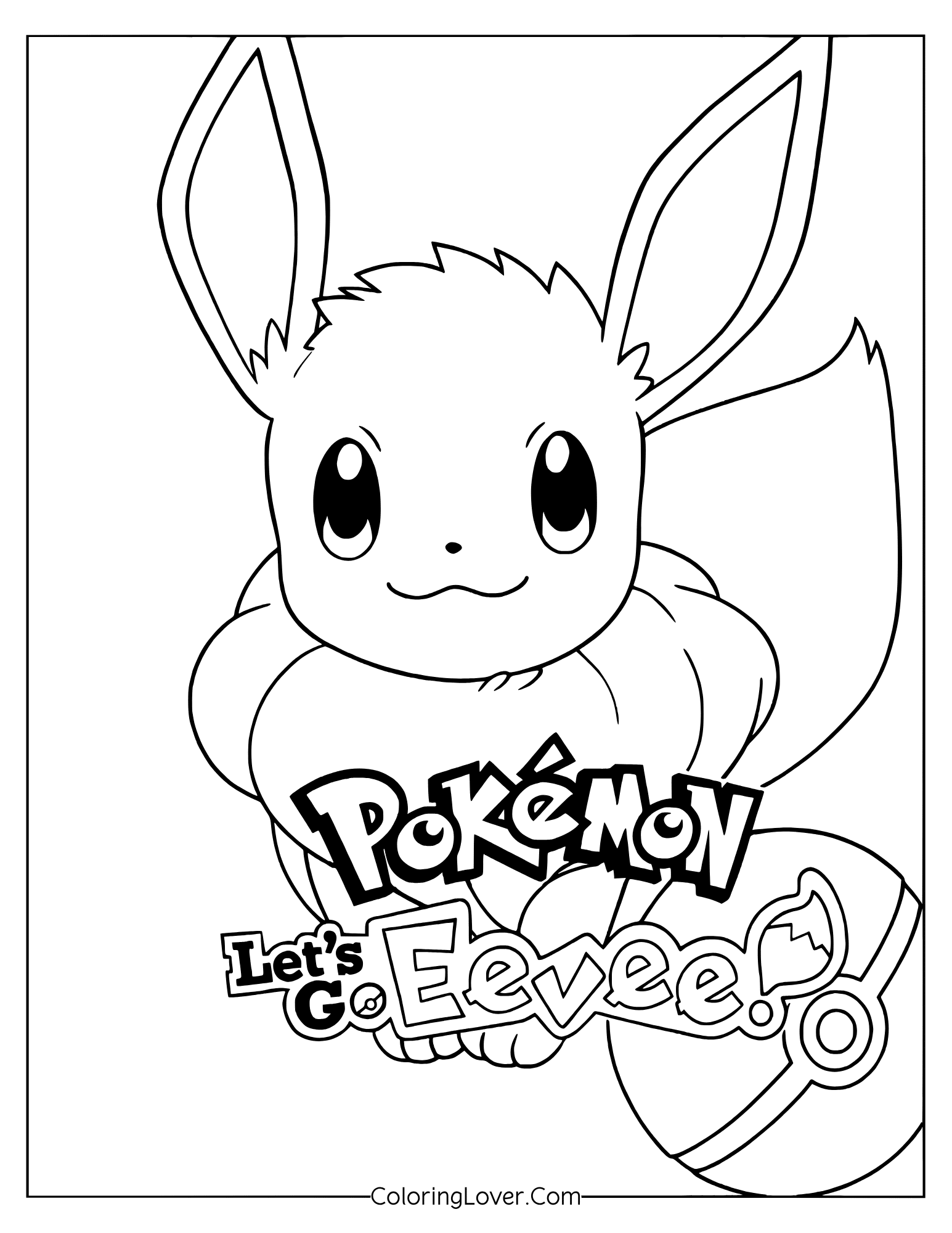 Eevee smiling with Let