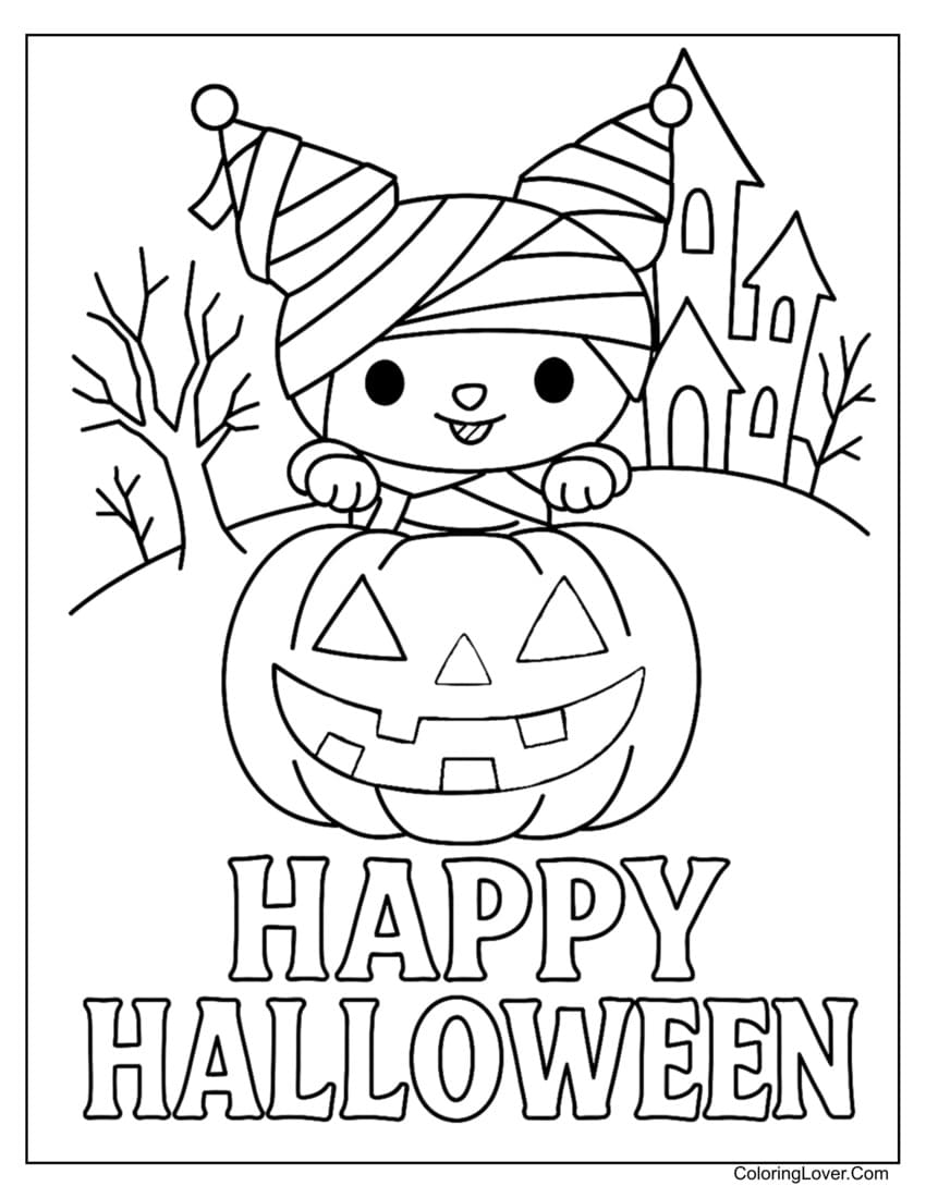 Kuromi inside jack-o