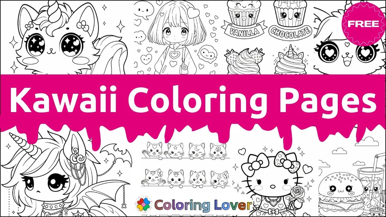 Kawaii Coloring Pages: Free Printables for All Ages