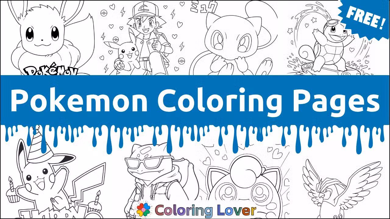 Pokemon Coloring Pages: Free Printables for All Ages