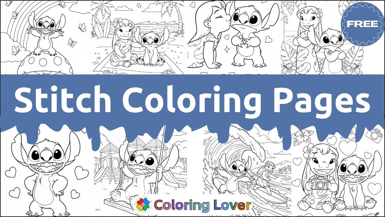 Stitch Coloring Pages: Free Printables for All Ages